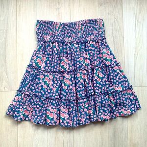 American Eagle Floral Tiered Smocked Mini Skirt XS